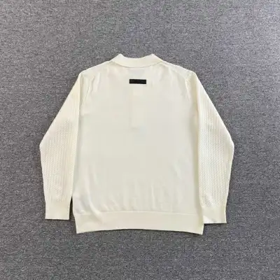 Button-neck knit polo